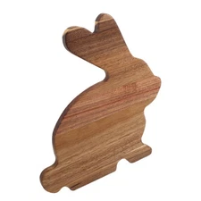  Wood Cutting Board Rabbit Easter Entertaining Platter Bunny Appetizer