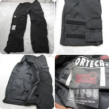 Cortech Tour Master Motorcycle Pants Men 35x32 BLK Hip Knee Pads Rain Reflective