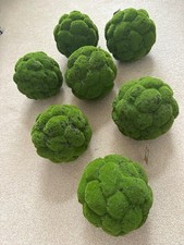 Faux Green Moss Balls 6 Inch Decorative Artificial Moss Orbs for Home