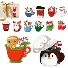 Christmas Notepad Set 12 Pieces Santa Claus Teacup Offices Supplies