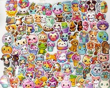100pcs Cute Waterproof Vinyl Stickers Kawaii Cartoon Stickers For Kids Animals