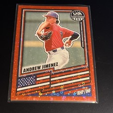 2026 Panini USA Stars & Stripes Andrew Jimenez DISCO RED PRIZM #'d 031/199 (H1)
