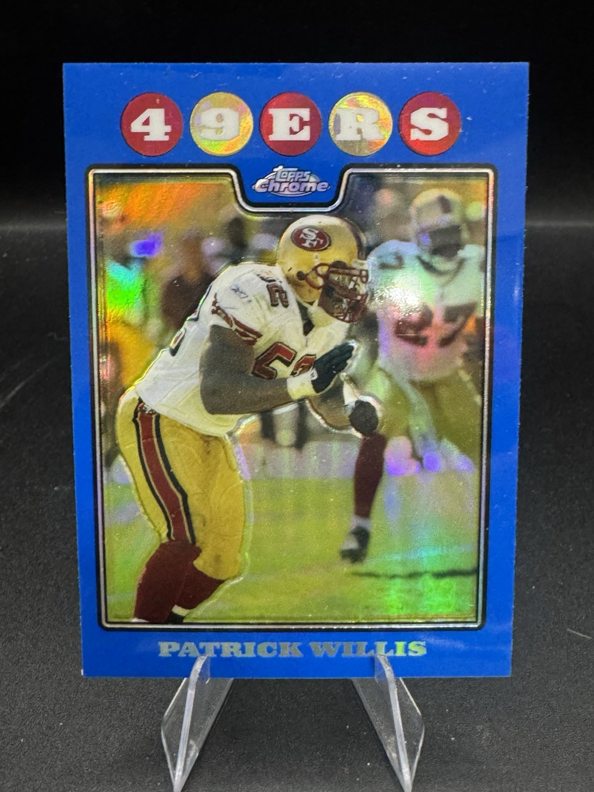 PATRICK WILLIS 49ers 2008 Topps Chrome BLUE REFRACTOR #TC113 SP HOF
