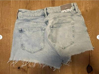 Mavi Damen Jeans Shorts Gr. 9 Hellblau   Destroyed   High Waist Hotpants