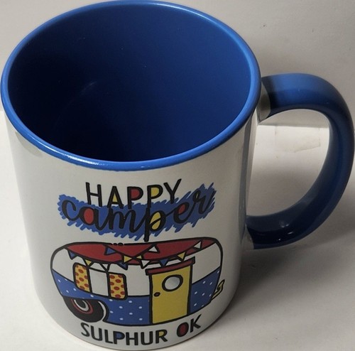 11oz Ceramic Mug Sulphur Oklahoma "The Sooner State" Collectible (Happy Camper)  - 第 1/3 張圖片