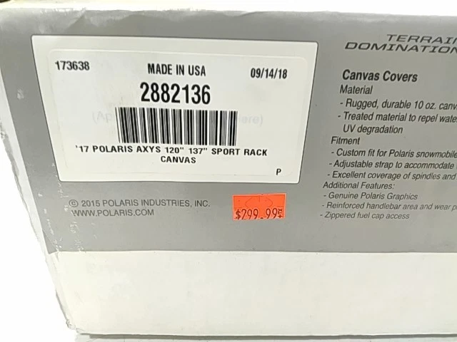 17 Polaris Axys 120" 137" Sport Rack Lona - Polaris 2000 Nuevo de Lote Antiguo Foto 2 de 4