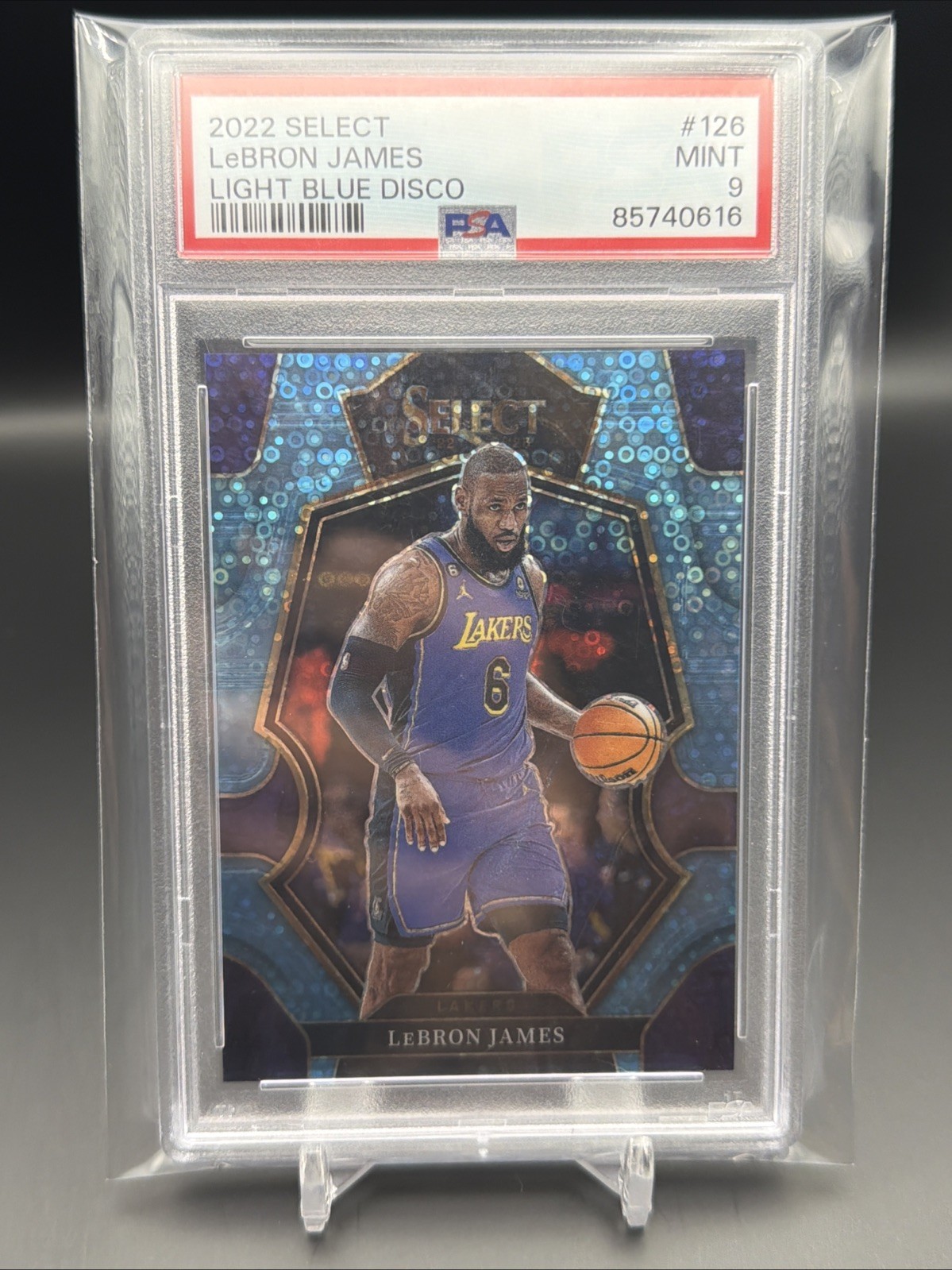 2022-23 Select Premier Level LeBron James #126 Light Blue Disco Prizm To 99