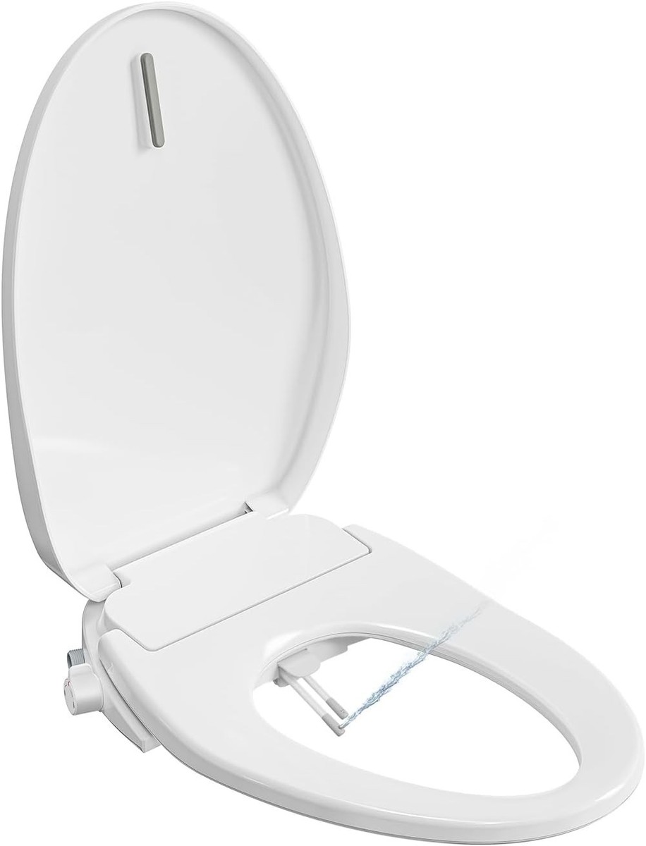 BATHKITY Smart Bidet Toilettensitz – Elektrisch, Mit Warmwasser, Warmlufttrockner, Beheiztem Sitz & Edelstahldüsen (langoval)