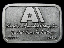 LC05107 VINTAGE 1970s AMERICAN FOUNDRY GROUP, INC. BELT BUCKLE