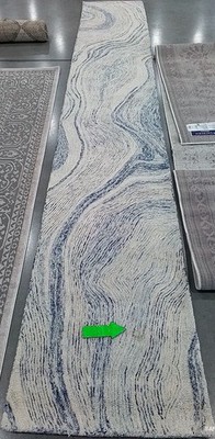 BLUE IVORY 2'-3'' x 14'-0'' Broken Thread Rug Reduced Price 1172781020 FTV121M-214