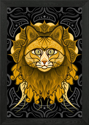 Katze Kunst Gerahmtes Wandbild Poster Leinwanddruck Bild
