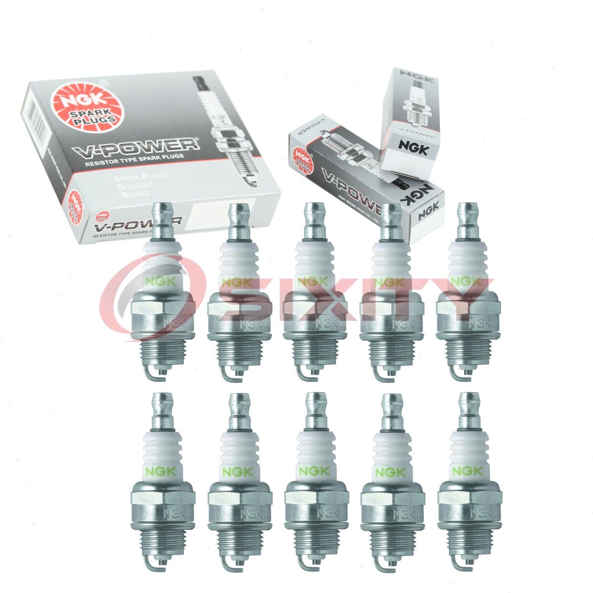 10 pc NGK 4562 BPM6Y V-Power Spark Plugs for XST2976DP XST2976 CJ8Y 90114 ad