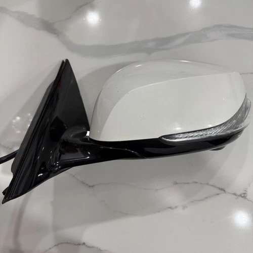 2014-2021 Infiniti Q50 Door Mirror Left Side Heated OEM White Dimmable W/Camera