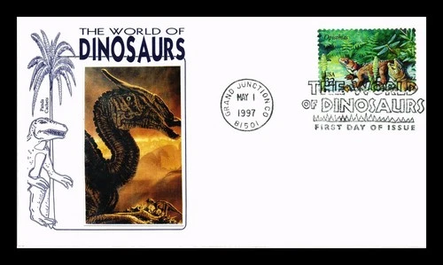 US COVER PICTORIAL CANCEL FIRST DAY OF ISSUE PANDA CACHETS DINOSAURS OPISTHIAS