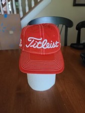 TITLEIST Pro VI FJ Footjoy ORANGE Hat Cap Adjustable Strapback Golf