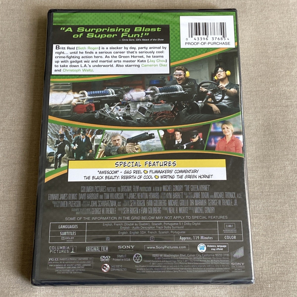 The Green Hornet (DVD 2011 NEW) Vigilante Action Comedy Seth Rogen