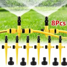 8x 360 ° Wasser Sprinkler Garten Automatische Watering Rasen Spike Gras Schlauch