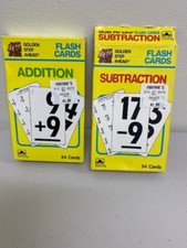 Vintage 1989 Golden Step Ahead Flash Cards. Addition Subtraction. Complete