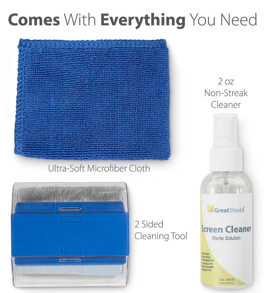 Screen Cleaning Kit Cleaner Spray Brush Microfiber Cloth Wipe Phone TV Camera - Image 2 of 4