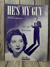 Vintage 1940s Hes My Guy Sheet Music By Don Raye & Gene De Paul