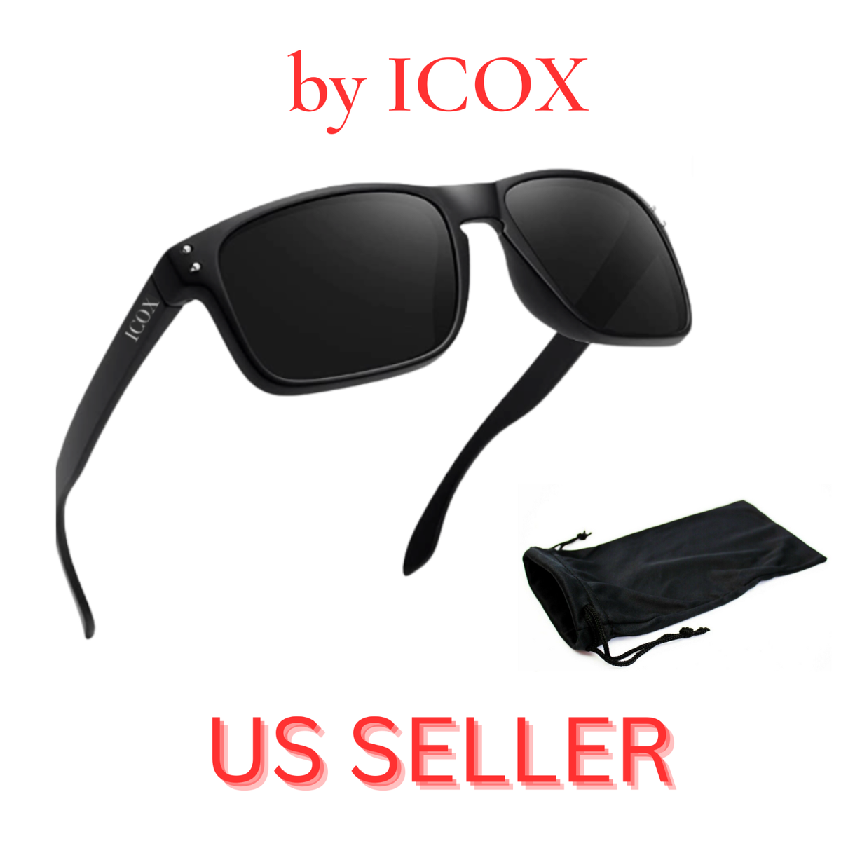 Wiesmann Polarized Sports Sunglasses For Men & Women - TR90 Frame Square Glasses For Cycling, Driving & Fishing