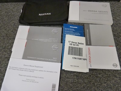 2017 Nissan Versa Sedan Owner Operator Manual User Guide S Plus SV SL 1.6L xz