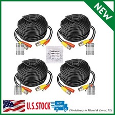 4 X 100Ft Video Power Cable for Night Owl HD CCTV Security Camera Wire Cord
