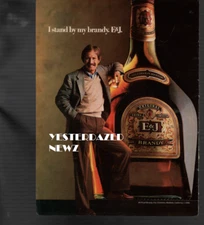 1986 Print Ad E&J Brandy - "I stand by my E&J"