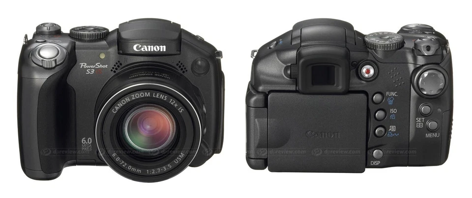 Canon PowerShot S3 IS 6MP 12x Zoom Flip Screen Digital Bridge Camera - Image 2 of 3