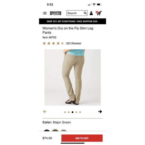 Duluth Trading co Women’s Dry On The Fly Slim Leg Pants - Bild 11 von 12