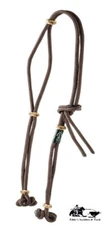 Wig Wam Headstall Bosal Hanger Brown Double Diamond Rope Quick Change