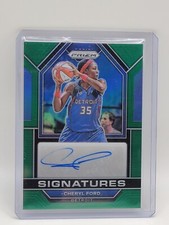 2023 WNBA Prizm Cheryl Ford GREEN Signatures Auto Autograph #SG-CFD Shock