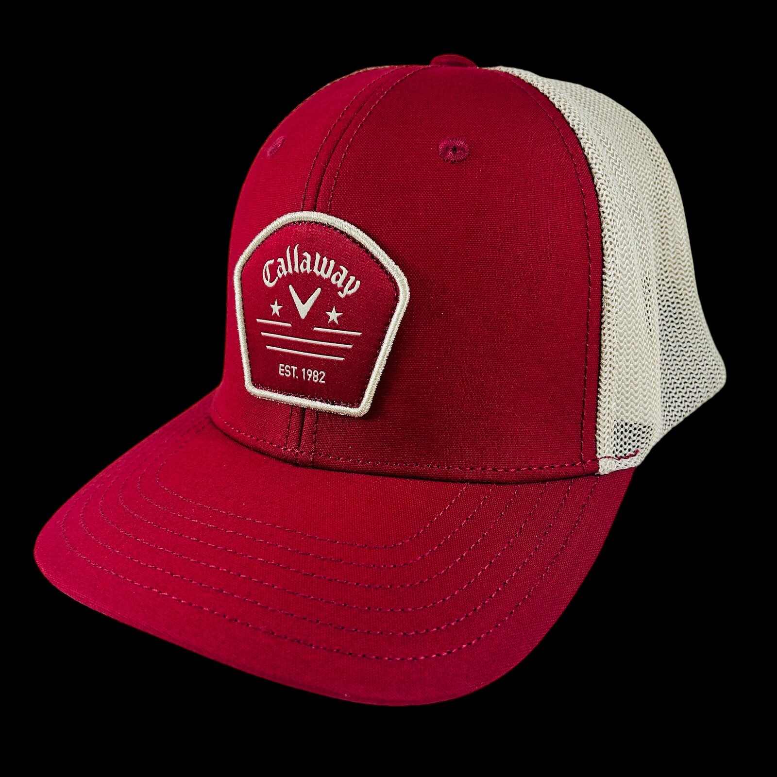 Hat Mens Cap Mesh Snapback Dark Red - New