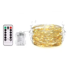 50-100 leds String Lights LED Fairy Lights Battery Operated Copper Lights Remote