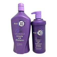 2x It's a 10 Silk Express Miracle Silk Shampoo and Conditioner 33.8oz.-17.5oz.