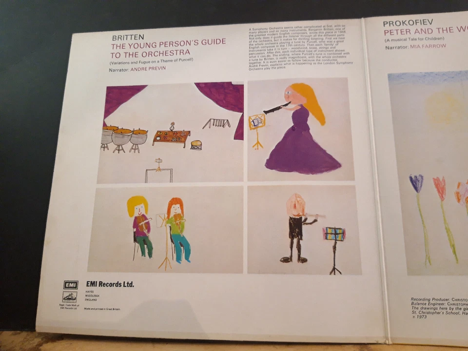 ANDRE PREVIN & LSO WITH MIA FARROW Peter And The Wolf LP 1973 Foto 4 de 4