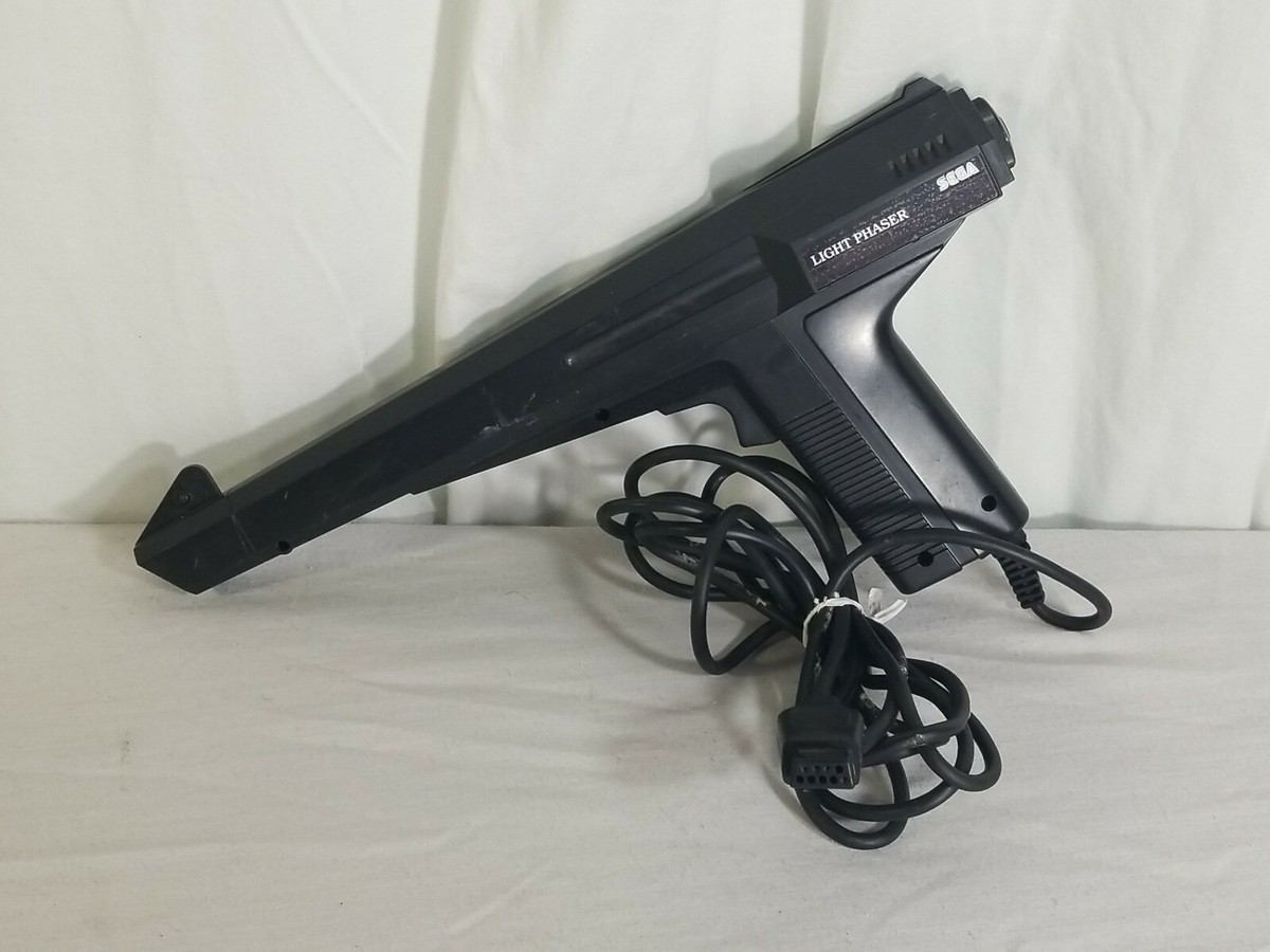 Pistolet Light Phaser Officiel SEGA Master System - Manette Rétro Pour Console Vintage, Filaire, Couleur Noir