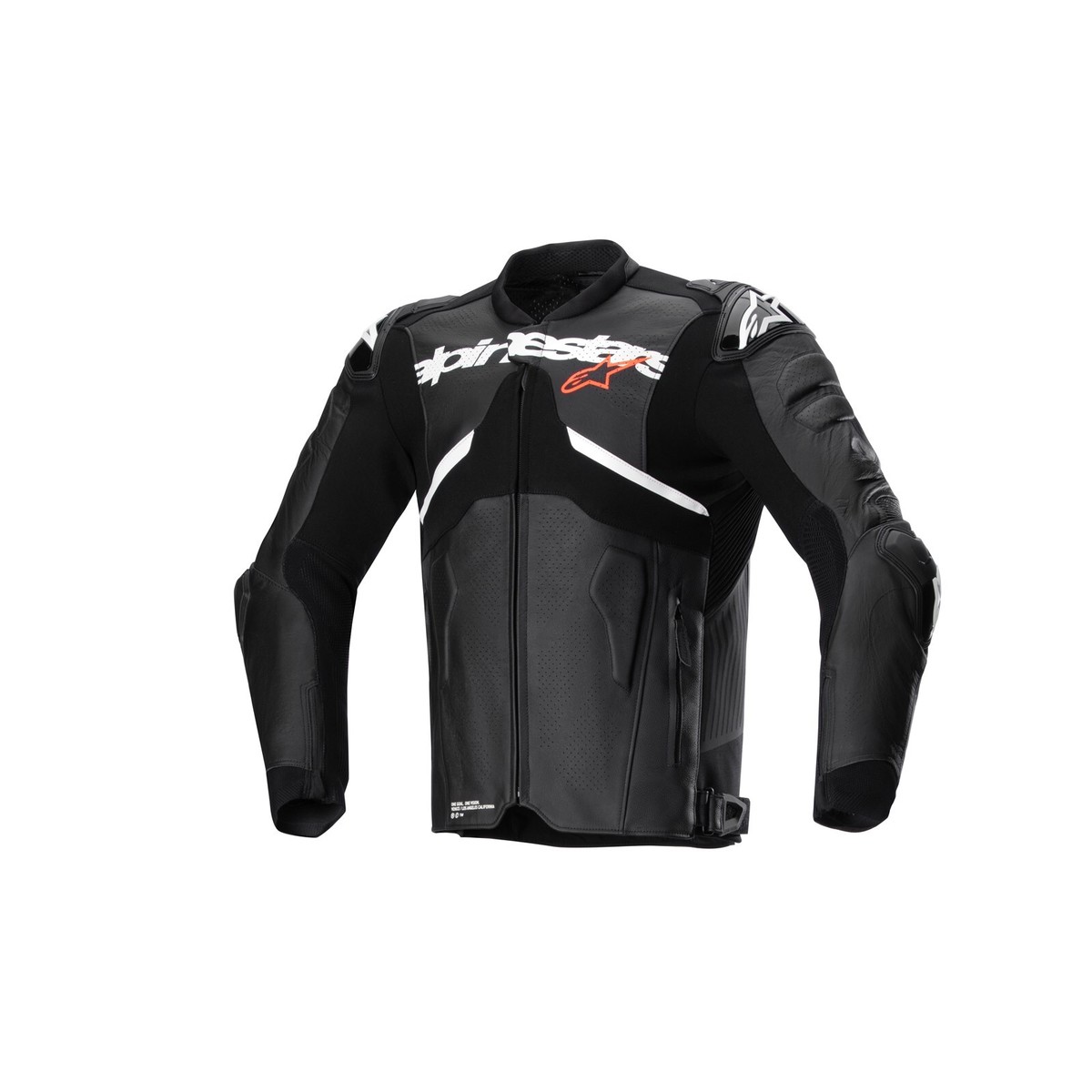 Alpinestars Atem Motorrad Lederjacke Alpinestar 48 Schwarz Weiß