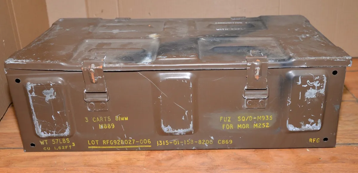 81mm Ammo Box Brown - Army Surplus Warehouse, Inc.