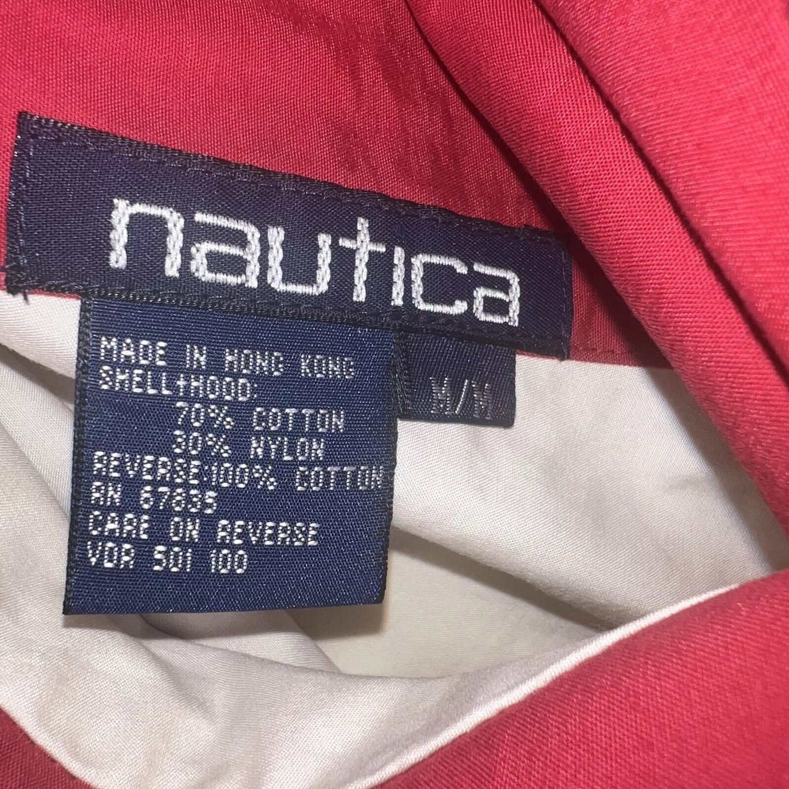 NOS Nautica Jacket Men's Size M Color Block Reversible Hooded Coat image 4