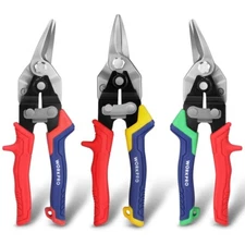 3PCS 8'' Aviation Tin Snip Sets Straight Left Right Cut Sheet Metal Cutter Shear