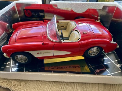 BURAGO / 1957 CHEVROLET CORVETTE 1/18 SCALE | eBay