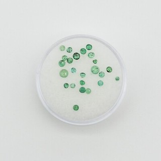 $1000 1ct Round Cut Colombian Emerald LOOSE GEM LOT 20 PLUS STONES