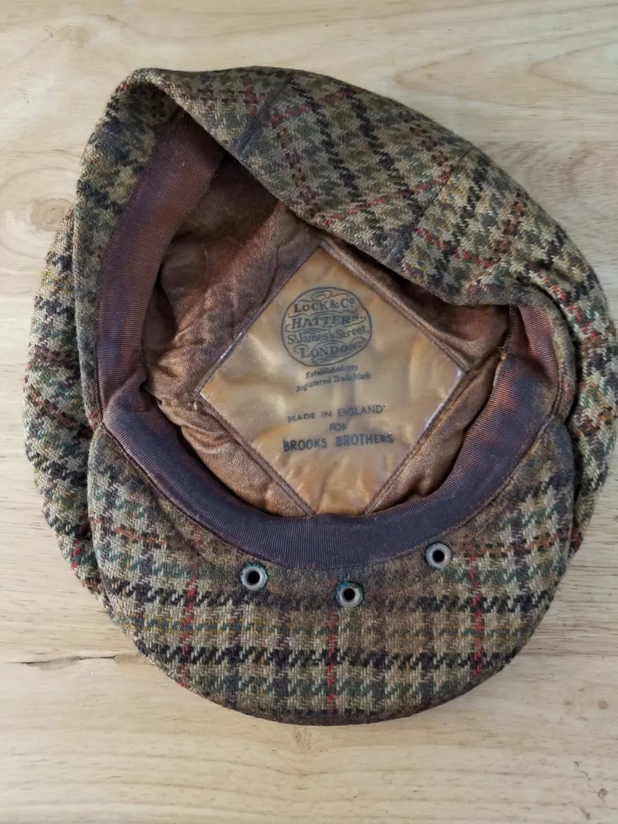 Lock Hatters Vintage Wool Tweed Flat Cap for Brooks Brothers