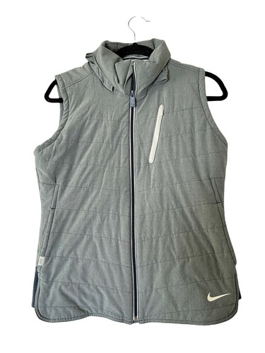 NIKE Golf Sport Gray Quilted Vest Full 