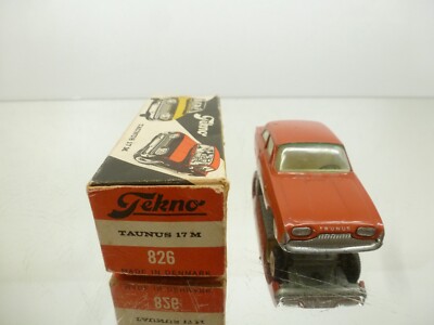 TEKNO DENMARK 826 FORD TAUNUS 17M - RARE -RED 1:43- FAIR IN BOX