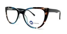 NEW MODERN OPTICAL CHARLEE BLUE TORTOISE AUTHENTIC EYEGLASSES FRAMES 50-20-140