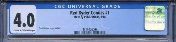 Red Ryder Comics #1 CGC 4.0 (VG) Hawley Dell Western Golden Age 1940 - Image 2 of 4