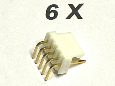 Molex 22-12-2044, 4 polig, abgewinkelt, Sockel, RM2,54, 4A, 500V, weiss, 6 Stück