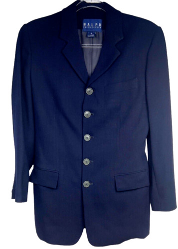 Ralph Lauren Womens 100% Wool Navy Blue Blazer Ja… - image 1